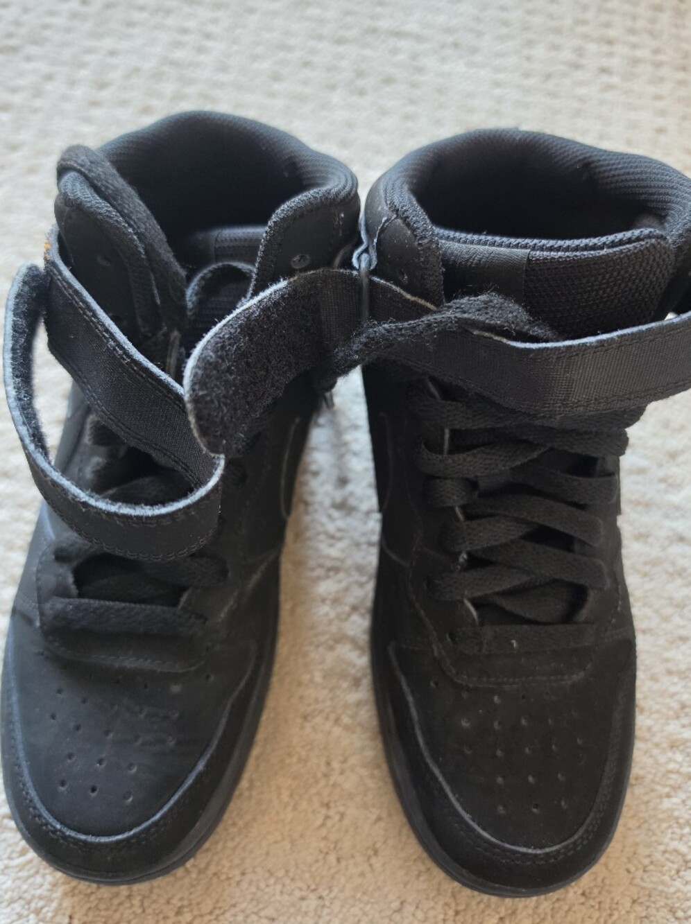 Nike Black High-Top Strap Sneakers